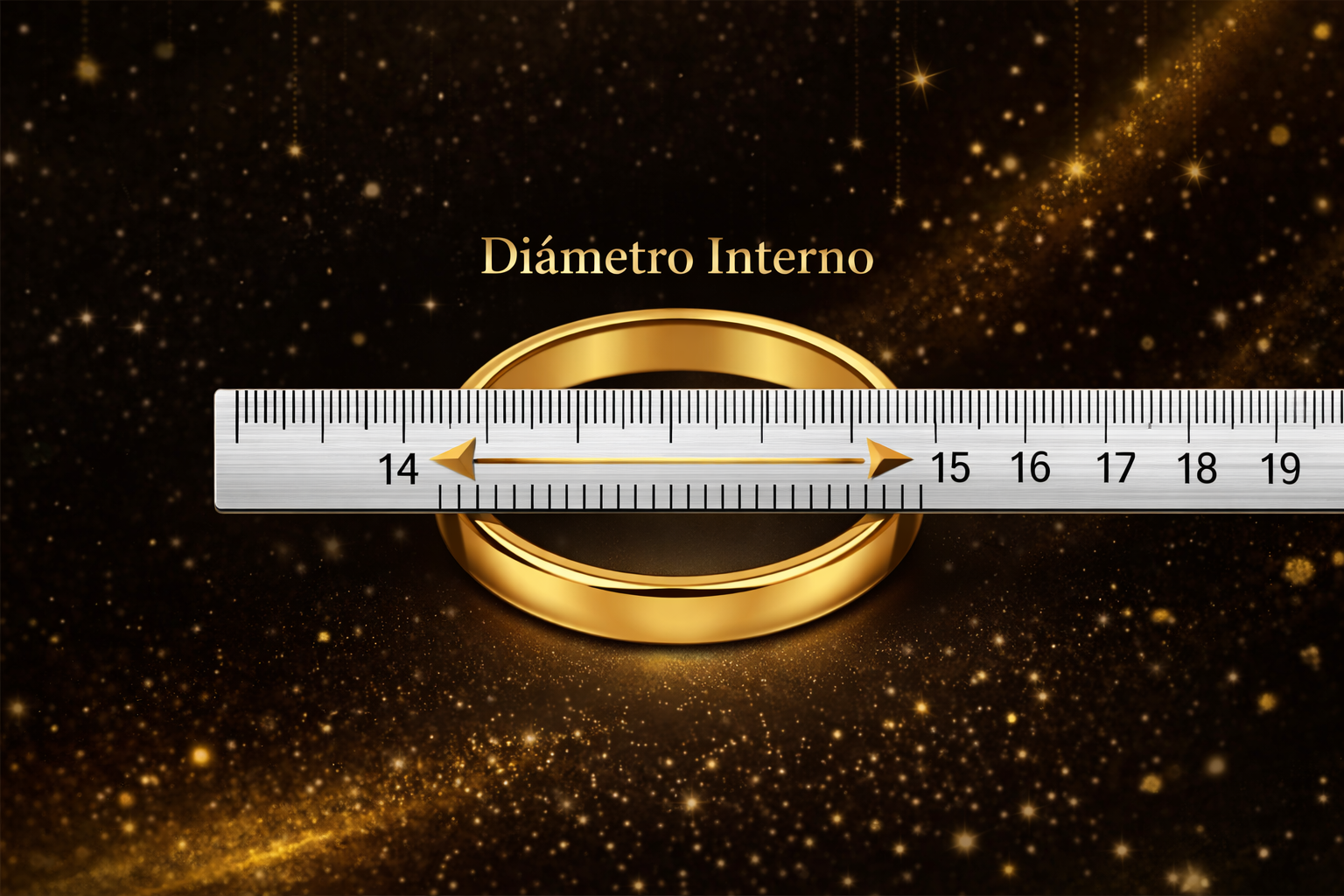 Medi&ccedil;&atilde;o do di&acirc;metro interno do anel